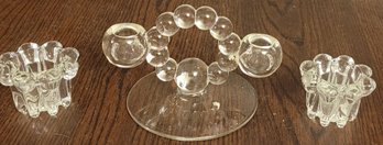 Glass Clear Candle Holders