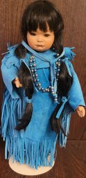 Vtg Native American Porcelain Doll