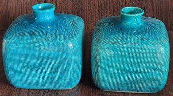2012 Large Aquila Vases With Checked Pattern