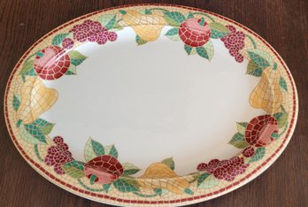 Pier 1 Earthenware Italy Mosaic Fruit Oval Platter