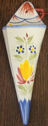 Vintage French Henriot Quimper Faience Wall Pocket Match Holder