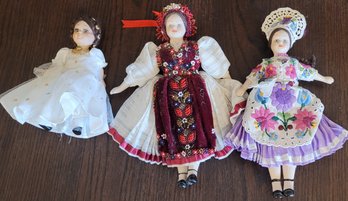 Group Of Small Porcelain Dolls
