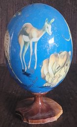 Signed Hand Crafted & Painted Pottery Egg