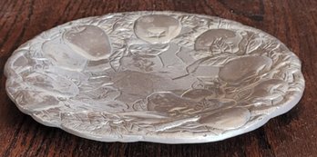 Arthur Court Apples Round Plate Aluminum Hollowware