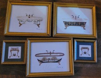 5 Framed Print Victorian Bathtub Consuelo Gamboa