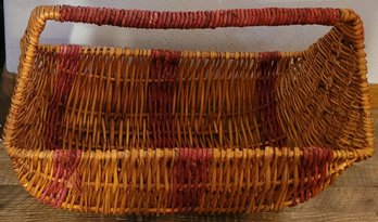 Vintage Rectangle Rattan Basket