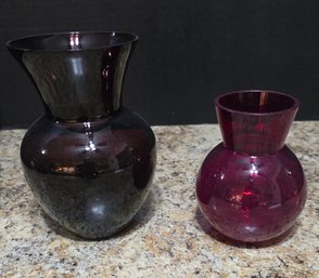 Pair Of Colored Vases