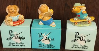 3 Sporty Pendelfin Rabbits