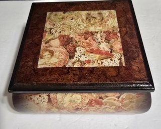Wooden Hand Crafted Decoupage Jewelry Box