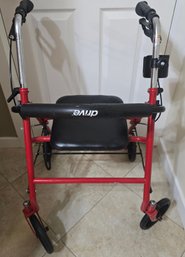 Drive Medical Four Wheel Rollator.