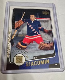 2000-01 Upper Deck Goaltender Ed Giacomin Trading Card