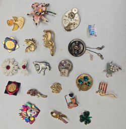 Collection Of Brooches & Pins