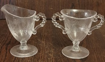 Imperial Candlewick Cream & Sugar Bowls