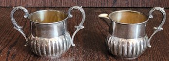 Silver Plated Cream And Sugar Bowls