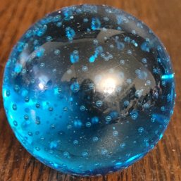 Blue Bubble Paperweight