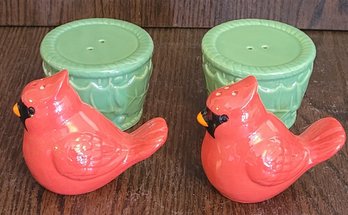 Temptations By Tara Cardinal Salt And Pepper Shakers W/Nest