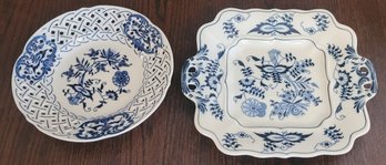 2 Blue Danube Plates