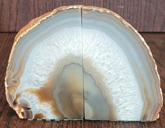 Polished Agate Bookends