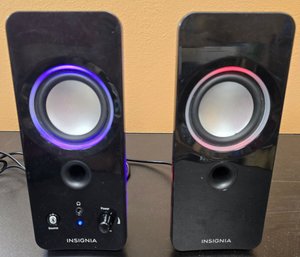 Insignia 2.0 Bluetooth Lighted Speakers.