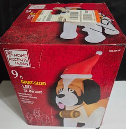 9' Giant Sized LED St. Bernard.