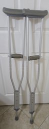 Pair Of Adjustable Crutches