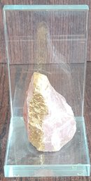 Pink Rose Crystal Rock Decor