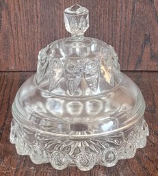 Vintage Victorian Torpedo Glass Butter Cloche Dome Lidded Dish