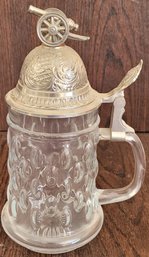 Glass Stein With Pewter Lid