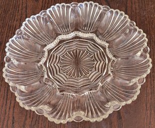 Glass Deviled Egg Platter