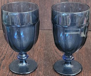 Vintage Gibraltar Blue Iced Tea Glasses