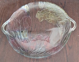 Vintage Glass Serving Platter