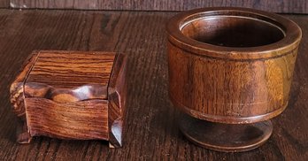 Wooden Trinket Box & Bowl