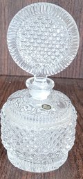 Vintage Val Saint Lambert Clear Crystal Glass Art Deco Perfume Bottle