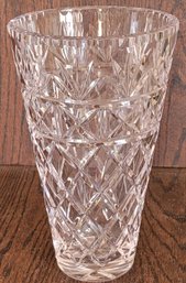 Vintage Display Vase English Cut Crystal Glass Flower Sleeve Vase