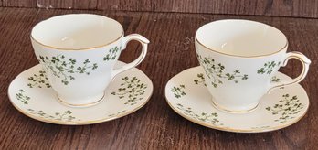 Vintage Duchess Irish Clover Tea Cups & Saucer China