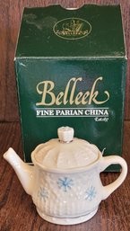 Belleek Ireland Mini Tea Pot Winter Snowflake