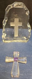 Decorative Glass Cross Figurines