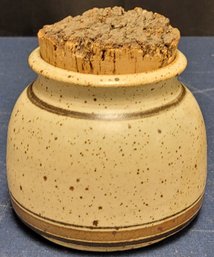 Stoneware Pottery Jar With Cork