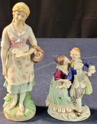 2 Different Porcelain Figures