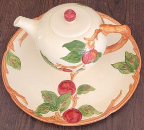 Franciscan Apple Platter And Tea Pot