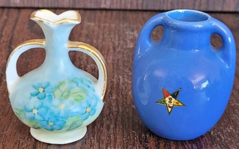 2 Small Vintage Bud Vases