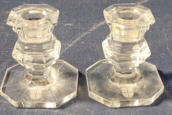Vintage Baccarat Regence Crystal Candlestick Holders