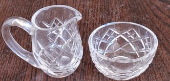 Vintage Crystal Cream And Sugar