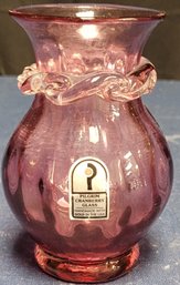 Pilgrim Cranberry Glass Vase