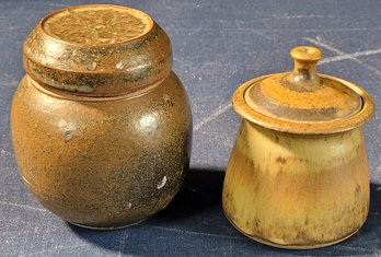 2 Pottery Containers