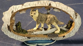 Wooden Wolf Decoration