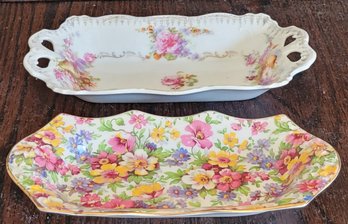 2 Vintage Porcelain Celery Dishes