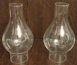 2 Princess House Heritage Hurricane Lamp Globes