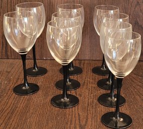 Black Tower Black Stem Wine Glasses