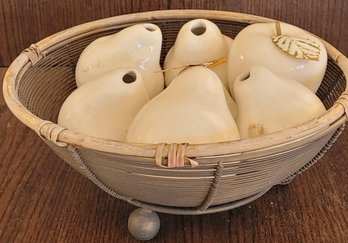 Porcelain Pear & Apple Decor